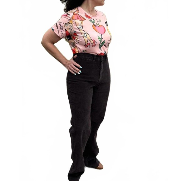 American Vintage Pants - Vintage 60s Body Lingo High Rise Wide Leg Brown Corduroy Pant Slim SIZE M